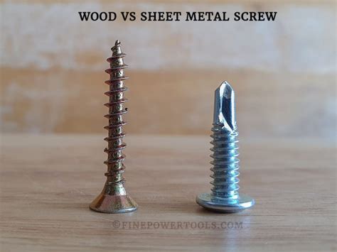 sheet metal screw vs wood screw|attaching wood to metal.